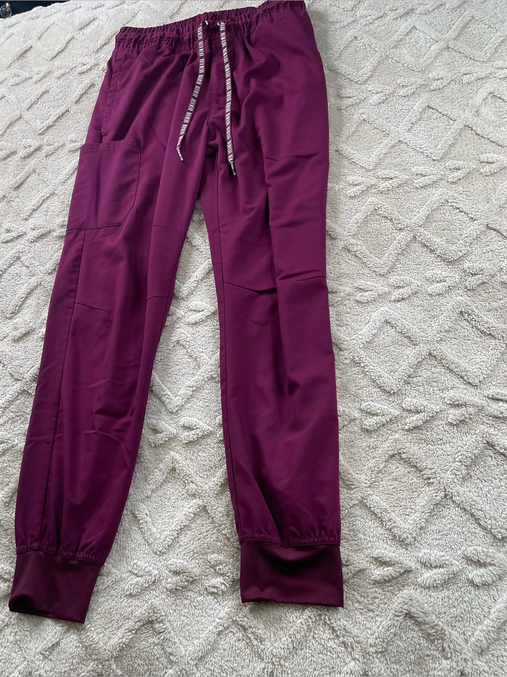 Roth Wear  Maroon Jogger Scrub‎ Pants ~ Sz Medium Medical Staff